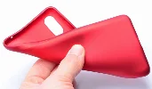 Xiaomi Mi Mix 3 Kılıf İnce Mat Esnek Silikon - Kırmızı