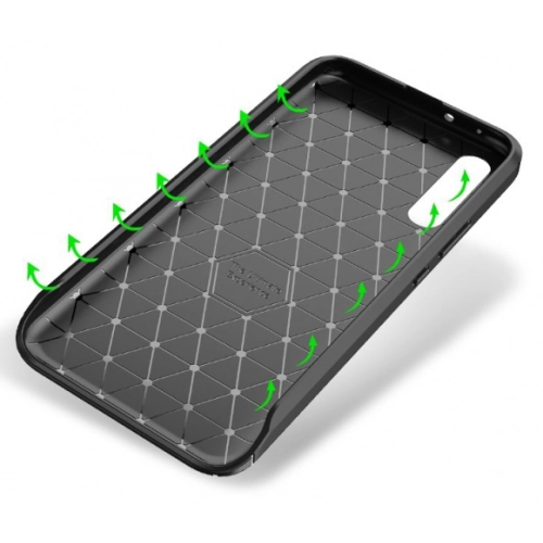 Xiaomi Mi Mix 3 Kılıf Silikon Parmak İzi Bırakmayan Karbon Soft Negro Kapak - Lacivert