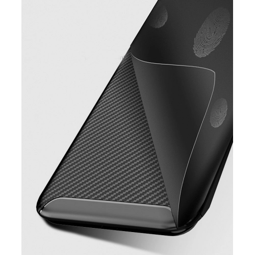 Xiaomi Mi Mix 3 Kılıf Silikon Parmak İzi Bırakmayan Karbon Soft Negro Kapak - Siyah