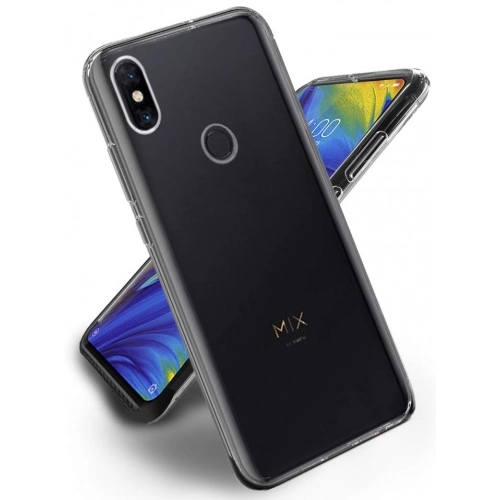 Xiaomi Mi Mix 3 Kılıf Kamera Korumalı Esnek Silikon Kapak - Şeffaf