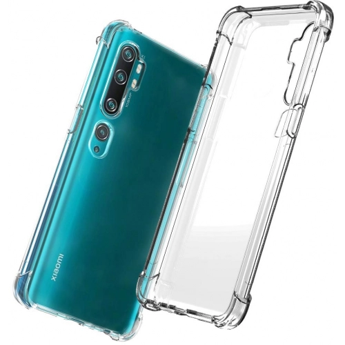 Xiaomi Mi Note 10 Kılıf Silikon Köşe Korumalı Airbag Darbe Emici Kapak - Şeffaf