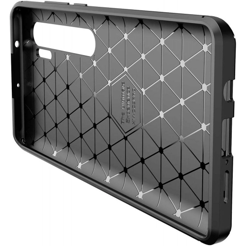 Xiaomi Mi Note 10 Kılıf Silikon Parmak İzi Bırakmayan Karbon Soft Negro Kapak - Siyah