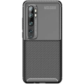 Xiaomi Mi Note 10 Kılıf Silikon Parmak İzi Bırakmayan Karbon Soft Negro Kapak - Siyah
