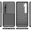 Xiaomi Mi Note 10 Kılıf Silikon Parmak İzi Bırakmayan Karbon Soft Negro Kapak - Siyah