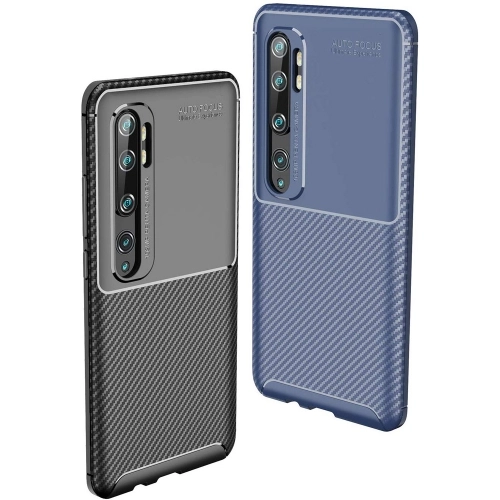 Xiaomi Mi Note 10 Pro Kılıf Silikon Parmak İzi Bırakmayan Karbon Soft Negro Kapak - Siyah
