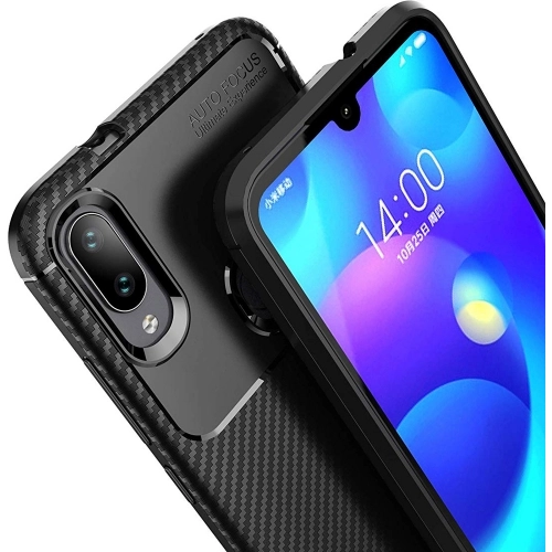 Xiaomi Mi Play Kılıf Silikon Parmak İzi Bırakmayan Karbon Soft Negro Kapak - Lacivert