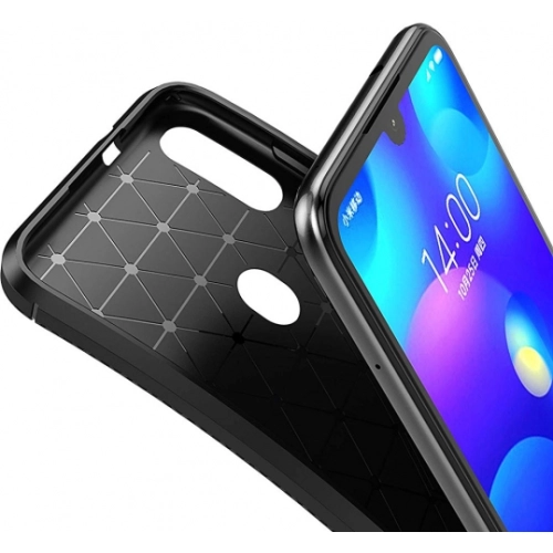 Xiaomi Mi Play Kılıf Silikon Parmak İzi Bırakmayan Karbon Soft Negro Kapak - Lacivert