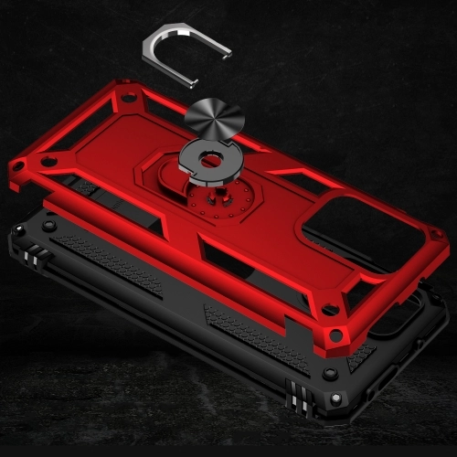 Xiaomi Poco X3 GT Kılıf Silikon Zırhlı Standlı Yüzüklü Mıknatıslı Tank Kapak - Lacivert