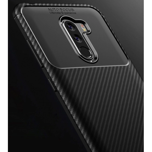 Xiaomi Pocophone F1 Kılıf Silikon Parmak İzi Bırakmayan Karbon Soft Negro Kapak - Siyah