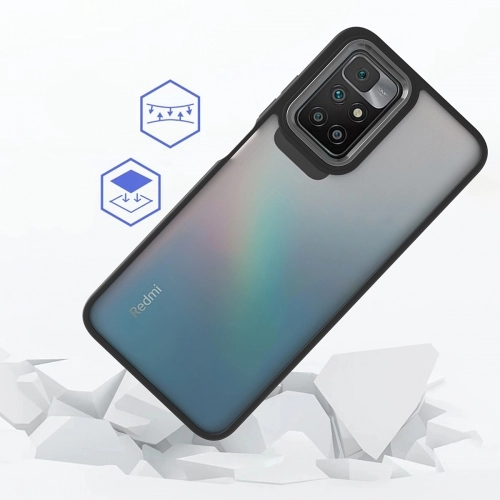 Xiaomi Redmi 10 Kılıf Electro Silikon Renkli Flora Kapak - Mavi