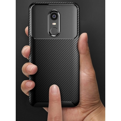Xiaomi Redmi 5 Plus Kılıf Silikon Parmak İzi Bırakmayan Karbon Soft Negro Kapak - Siyah