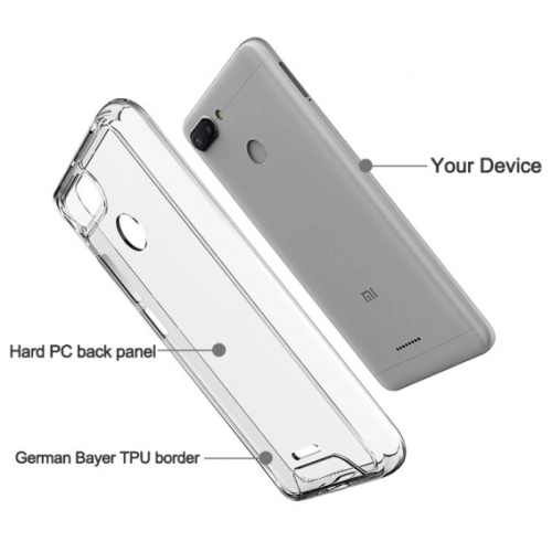 Xiaomi Redmi 6A Kılıf Clear Guard Serisi Gard Kapak - Şeffaf