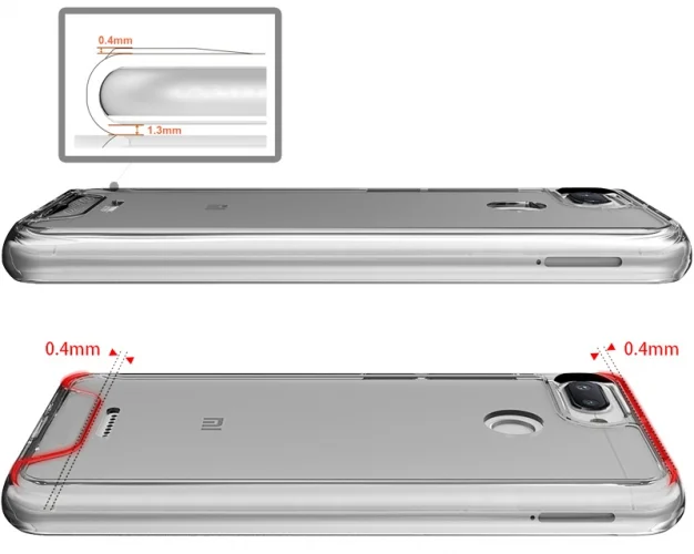 Xiaomi Redmi 6A Kılıf Clear Guard Serisi Gard Kapak - Şeffaf