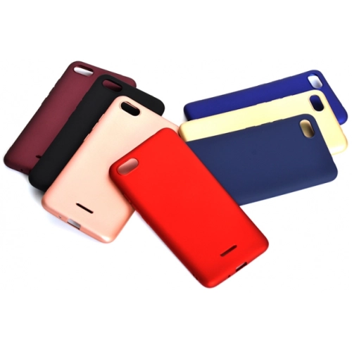 Xiaomi Redmi 6A Kılıf İnce Soft Mat Renkli Esnek Silikon Kapak - Kırmızı