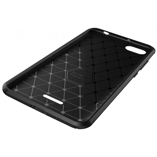 Xiaomi Redmi 6A Kılıf Silikon Parmak İzi Bırakmayan Karbon Soft Negro Kapak - Siyah