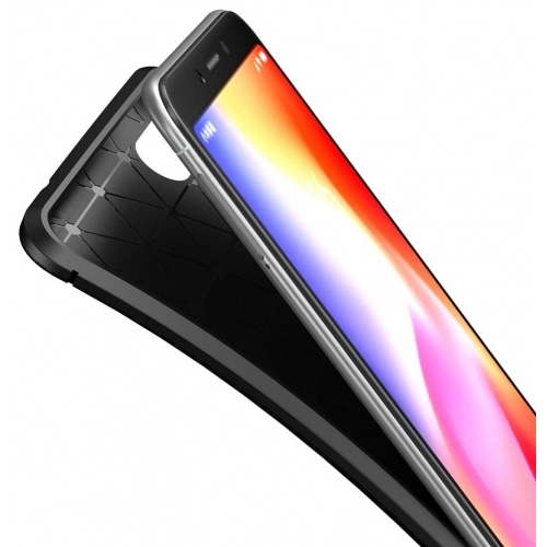 Xiaomi Redmi 6A Kılıf Silikon Parmak İzi Bırakmayan Karbon Soft Negro Kapak - Siyah