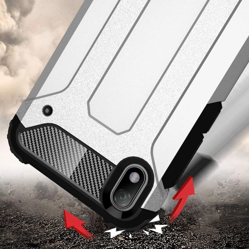 Xiaomi Redmi 7A Kılıf Zırhlı Tank Crash Silikon Kapak - Gri