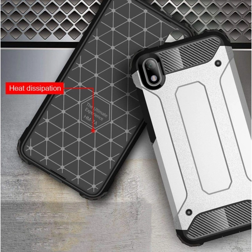 Xiaomi Redmi 7A Kılıf Zırhlı Tank Crash Silikon Kapak - Gri