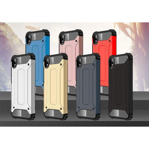 Xiaomi Redmi 7A Kılıf Zırhlı Tank Crash Silikon Kapak - Gri