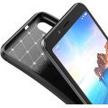 Xiaomi Redmi 7A Kılıf Silikon Parmak İzi Bırakmayan Karbon Soft Negro Kapak - Siyah