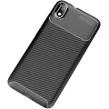 Xiaomi Redmi 7A Kılıf Silikon Parmak İzi Bırakmayan Karbon Soft Negro Kapak - Siyah