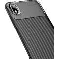 Xiaomi Redmi 7A Kılıf Silikon Parmak İzi Bırakmayan Karbon Soft Negro Kapak - Siyah