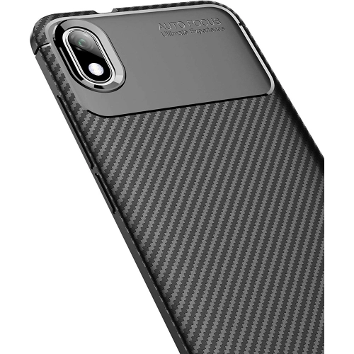 Xiaomi Redmi 7A Kılıf Silikon Parmak İzi Bırakmayan Karbon Soft Negro Kapak - Lacivert