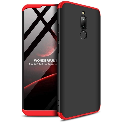 Xiaomi Redmi 8 Kılıf 3 Parçalı 360 Tam Korumalı Rubber AYS Kapak  - Kırmızı
