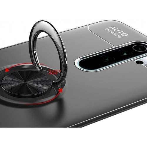 Xiaomi Redmi 8 Kılıf Renkli Silikon Yüzüklü Standlı Auto Focus Ravel Kapak - Rose Gold