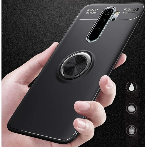 Xiaomi Redmi 8 Kılıf Renkli Silikon Yüzüklü Standlı Auto Focus Ravel Kapak - Mavi