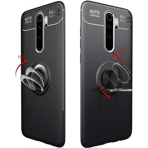 Xiaomi Redmi 8 Kılıf Renkli Silikon Yüzüklü Standlı Auto Focus Ravel Kapak - Mavi