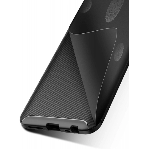 Xiaomi Redmi 8 Kılıf Silikon Parmak İzi Bırakmayan Karbon Soft Negro Kapak - Lacivert