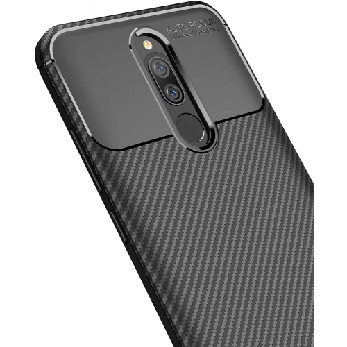 Xiaomi Redmi 8 Kılıf Silikon Parmak İzi Bırakmayan Karbon Soft Negro Kapak - Siyah