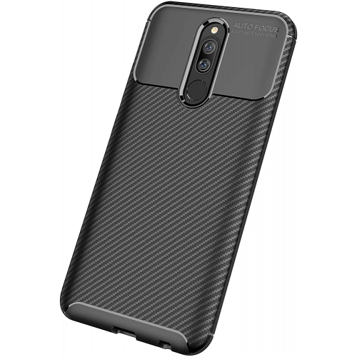 Xiaomi Redmi 8 Kılıf Silikon Parmak İzi Bırakmayan Karbon Soft Negro Kapak - Lacivert