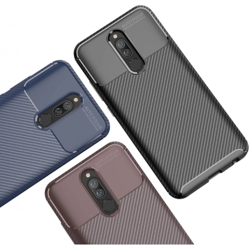 Xiaomi Redmi 8 Kılıf Silikon Parmak İzi Bırakmayan Karbon Soft Negro Kapak - Siyah