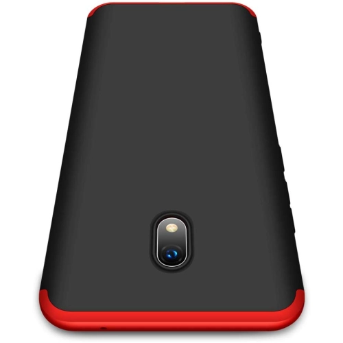 Xiaomi Redmi 8A Kılıf 3 Parçalı 360 Tam Korumalı Rubber AYS Kapak - Mavi - Siyah