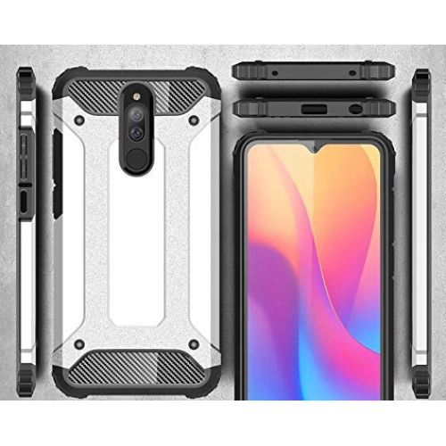 Xiaomi Redmi 8A Kılıf Zırhlı Tank Crash Silikon Kapak - Mavi