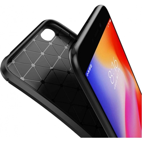 Xiaomi Redmi Go Kılıf Silikon Parmak İzi Bırakmayan Karbon Soft Negro Kapak - Siyah