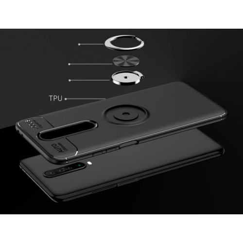 Xiaomi Redmi K30 Kılıf Renkli Silikon Yüzüklü Standlı Auto Focus Ravel Kapak - Mavi