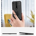 Xiaomi Redmi K30 Kılıf Renkli Silikon Yüzüklü Standlı Auto Focus Ravel Kapak - Siyah