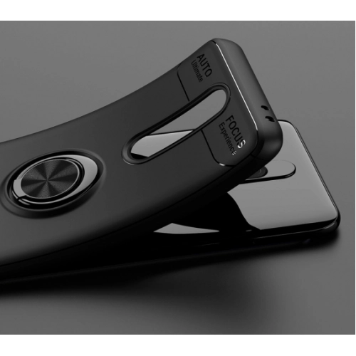 Xiaomi Redmi K30 Kılıf Renkli Silikon Yüzüklü Standlı Auto Focus Ravel Kapak - Kırmızı