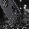 Xiaomi Redmi Note 10 Pro Kılıf Renkli Silikon Yüzüklü Standlı Auto Focus Ravel Kapak - Siyah