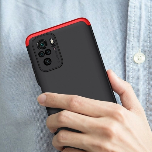 Xiaomi Redmi Note 10s Kılıf 3 Parçalı 360 Tam Korumalı Rubber AYS Kapak - Mavi