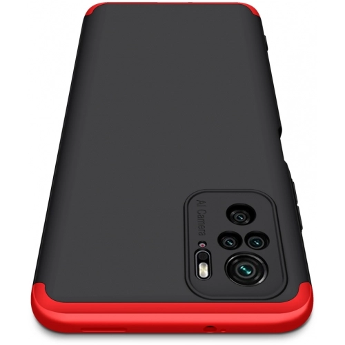 Xiaomi Redmi Note 10s Kılıf 3 Parçalı 360 Tam Korumalı Rubber AYS Kapak - Mavi