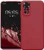 Xiaomi Redmi Note 11s Kılıf İnce Mat Esnek Silikon - Kırmızı
