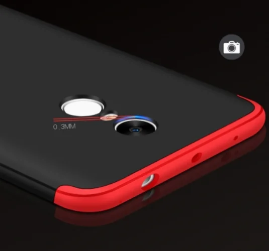 Xiaomi Redmi Note 4X Kılıf 3 Parçalı 360 Tam Korumalı Rubber AYS Kapak  - Gold