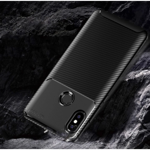 Xiaomi Redmi Note 5 Pro Kılıf Silikon Parmak İzi Bırakmayan Karbon Soft Negro Kapak - Siyah