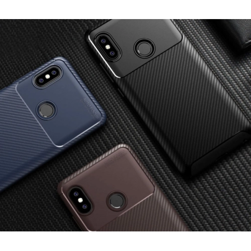 Xiaomi Redmi Note 5 Pro Kılıf Silikon Parmak İzi Bırakmayan Karbon Soft Negro Kapak - Siyah
