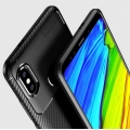 Xiaomi Redmi Note 5 Pro Kılıf Silikon Parmak İzi Bırakmayan Karbon Soft Negro Kapak - Siyah