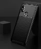 Xiaomi Redmi Note 5 Pro Kılıf Karbon Serisi Mat Fiber Silikon Negro Kapak - Lacivert